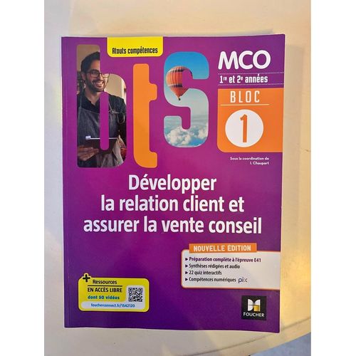 Lot Livres Bloc De 4 Manuels- Bts Mco - 1&2 Années - Ed 2022