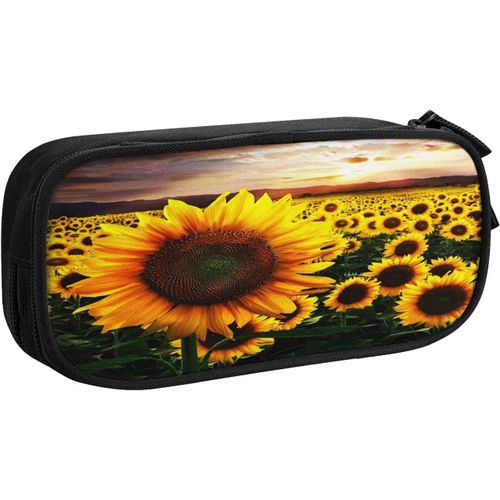 Trousse À Crayons Énorme Champ De Tournesol, Grande Capacité Grande Pochette Porte-Stylo
