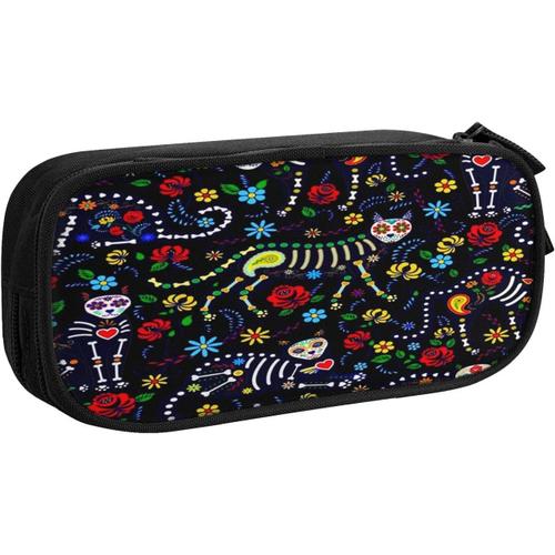 Trousse Plumes De Paon Oiseau 17, Grande Capacité Grande Pochette Porte-Stylo