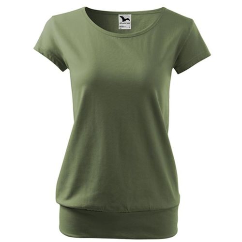 T-Shirt Style Silhouette Fluide - Femme - Mf120 - Vert Kaki