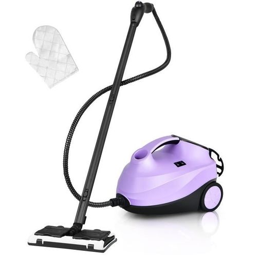 Nettoyeur Vapeur Balai Polyvalent COSTWAY - 2000W - Réservoir 1,5L - 19 Accessoires - Pression 4,0BAR - Violet