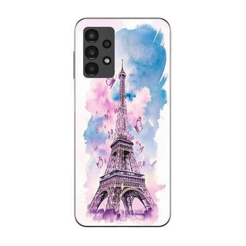 Coque Samsung Galaxy A13 4g Tour Eiffel Papillon Coloré