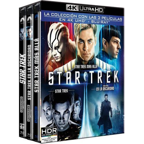 Star Trek - Trilogie Film Collection 11-13 En Édition 4k Ultra + Blu-Ray Import Espagne Exclusif, Vf Incluse Sur Les 2 Formats: Comprend: Star Trek (2009) + Into Darkness (2013) + Sans Limite (2016)