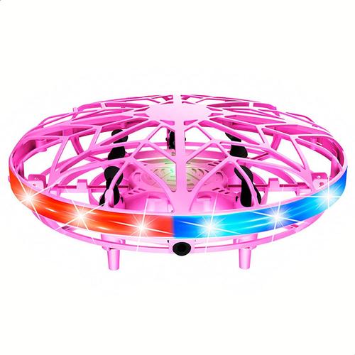 Ufo Toy Drone Portable Flexible Safe Light And Resistant Usb Rechargeable Inductive With Led Light Sensing Mini Entertainment Quadcopter 360° Rotating Flight Ideal For Children