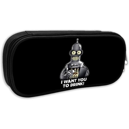 Futurama Trousse À Crayons De Grande Capacité Avec Fermeture Éclair Durable Et Pour Ranger Des Fournitures Scolaires Et De Bureau