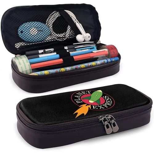 Futurama Trousse À Crayons En Cuir Imperméable Avec Fermeture Éclair Pour Garçons Filles, Adolescents Et Adultes