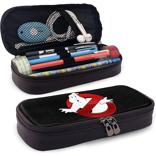 Ghostbusters Trousse À Crayons En Cuir Avec Fermeture Éclair Idéal Pour L'école, Le Travail Et Le Bureau
