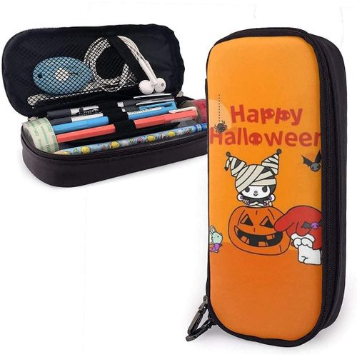 Hello Kitty Trousse À Crayons Halloween Double Fermeture Éclair Pu Grande Capacité