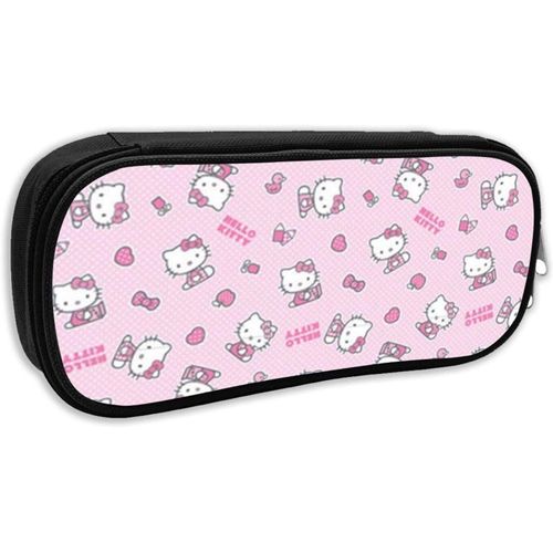 Hello Kitty Trousse De Grande Capacité Avec Fermeture Éclair Durable Et Pour Ranger Des Fournitures Scolaires Et De Bureau