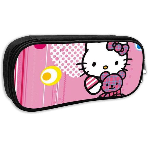 Hello Kitty Trousse De Grande Capacité Avec Fermeture Éclair Durable Et Pour Ranger Des Fournitures Scolaires Et De Bureau
