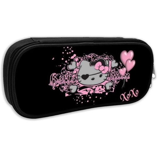 Hello Kitty Trousse De Grande Capacité Avec Fermeture Éclair Durable Et Pour Ranger Des Fournitures Scolaires Et De Bureau