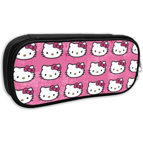 Hello Kitty Trousse De Grande Capacité Avec Fermeture Éclair Durable Et Pour Ranger Des Fournitures Scolaires Et De Bureau