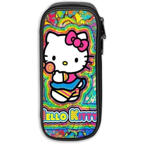 Hello Kitty Trousse De Grande Capacité Avec Fermeture Éclair Durable Et Pour Ranger Des Fournitures Scolaires Et De Bureau