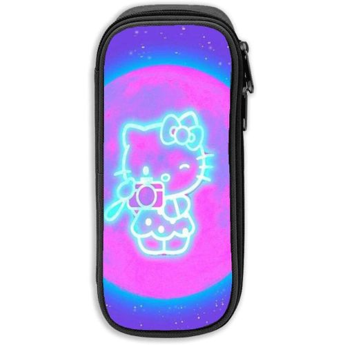 Hello Kitty Trousse De Grande Capacité Avec Fermeture Éclair Durable Et Pour Ranger Des Fournitures Scolaires Et De Bureau