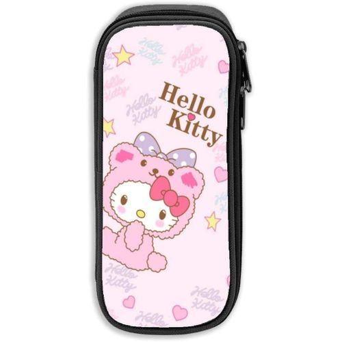 Hello Kitty Trousse De Grande Capacité Avec Fermeture Éclair Durable Et Pour Ranger Des Fournitures Scolaires Et De Bureau