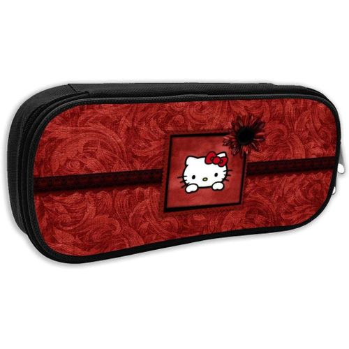 Hello Kitty Trousse De Grande Capacité Avec Fermeture Éclair Durable Et Pour Ranger Des Fournitures Scolaires Et De Bureau