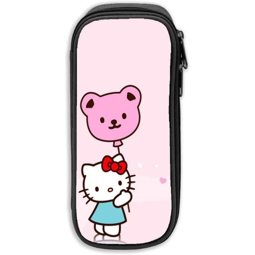 Hello Kitty Trousse De Grande Capacité Avec Fermeture Éclair Durable Et Pour Ranger Des Fournitures Scolaires Et De Bureau