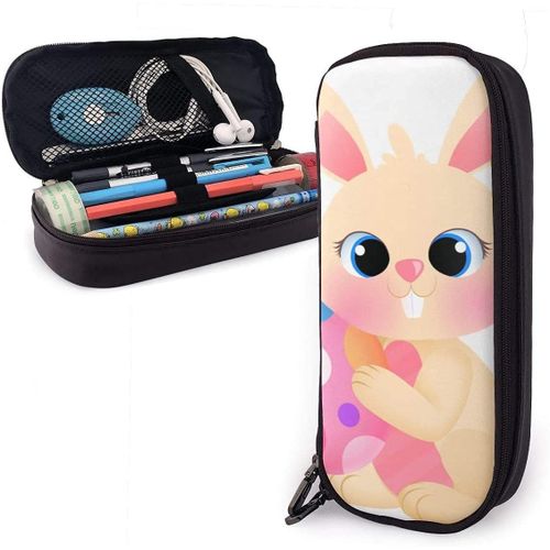 Jolie Trousse À Crayons Lapin De Pâques Pour Garçons Et Filles, Grande Trousse À Crayons Pour Étudiant, Université, Fournitures Scolaires Et De Bureau