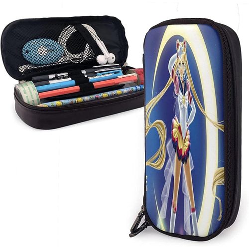 Sailor Moon Grande Trousse À Crayons Portable Grande Capacité Pour Fournitures De Bureau, Maquillage, Fournitures Scolaires, Convient Pour Les Étudiants, Les Filles, Les Garçons, Les Adolescents