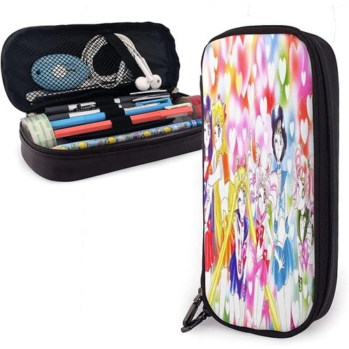 Sailor Moon Trousse À Crayons Avec Compartiments Double Face Et Coque Rigide Pour Enfants