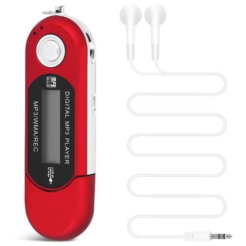 8G Cle USB Lecteur Baladeur MP3 Player FM rouge