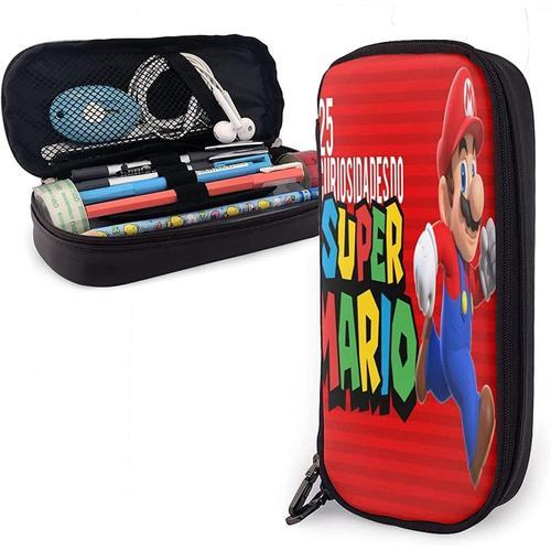 Super Mario Trousse À Crayons De Style Brief Beauté Voyage Cosmétique Sac De Maquillage Multifonction Pour Filles Sac À Crayons Sac De Papeterie Pour L'école Bureau