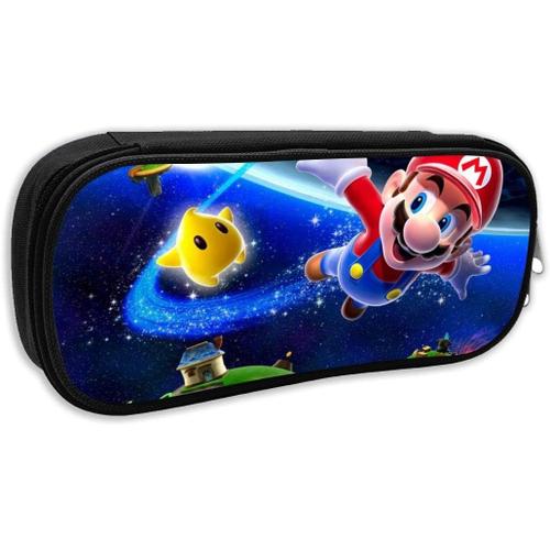 Super Mario Trousse De Grande Capacité Avec Fermeture Éclair Durable Et Pour Ranger Des Fournitures Scolaires Et De Bureau