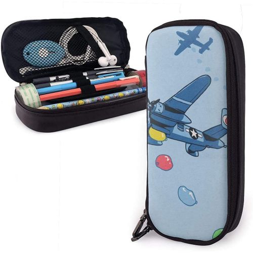 Trousse À Crayons En Forme D'avion Pour Garçons Et Filles - Grande Trousse À Crayons Pour Étudiant, Université, Fournitures Scolaires Et De Bureau