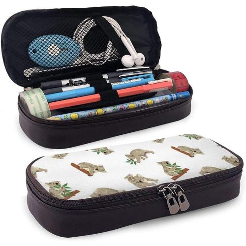 Trousse À Crayons Grande Capacité Avec Fermeture Éclair, Motif Koala, Mammifères De La Nature, Animaux Australiens, Bébé