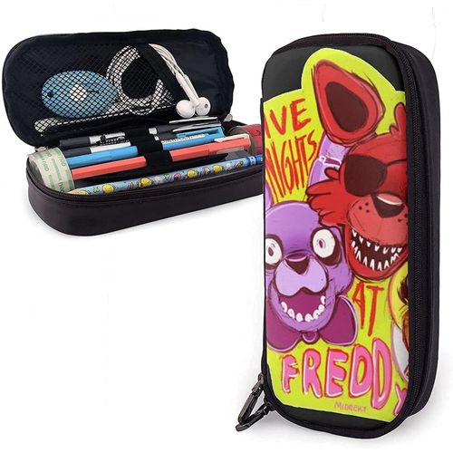 Trousse En Cuir Freddie Five Nights At Freddy's - Grande Capacité - Pour L'école Et Le Bureau
