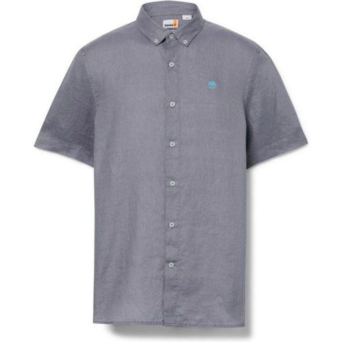 Mill Brook Linen Short Sleeve Shirt Chemise Taille S, Gris