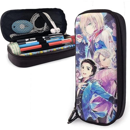 Yuri On Ice Trousse À Crayons Personnalisée En Cuir Pour Garçons Et Filles
