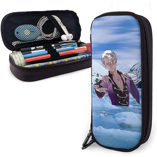 Yuri On Ice Trousse À Crayons Personnalisée En Cuir Pour Garçons Et Filles