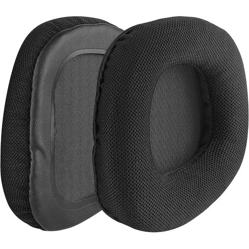 Coussinets de rechange confortables en tissu maille pour casque Corsair Void Pro Elite,coussinets de casque (Noir)