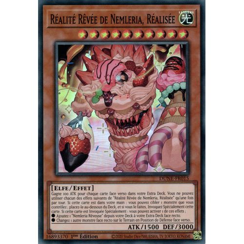 Yu-Gi-Oh! Réalité Rêvée De Nemleria, Réalisée Dune-Fr015 1ère Edition / Super Rare