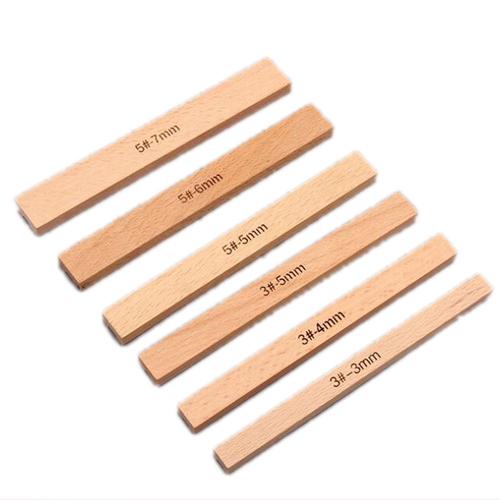 6 Pièces Séries/Lot Accessoires Couture Bois De Hêtre Pour Bricolage En Cuir Installation De Fermeture À Glissière Installateur Portefeuille Réparer Outil De Bricolage Réparation