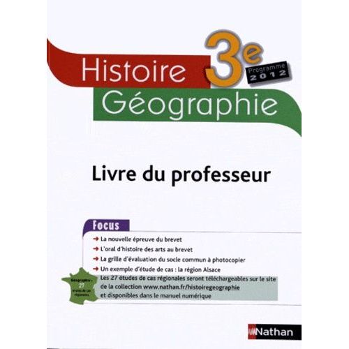 Histoire Géographie 3e - Livre Du Professeur