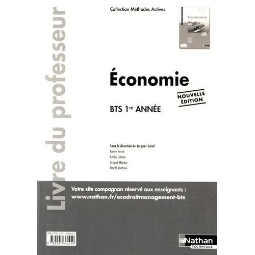 Economie Bts 1re Année - Livre Du Professeur