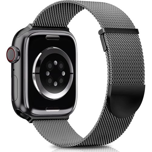 Kcbbe Bracelets Noirs Compatibles Avec Apple Watch Band 42/44/45 Mm Pour Femme Et Homme Deux Bracelets Réglables Magnétiques Pour Iwatch Series 8 7 Se 6 5 4 3 2 1, Smoo
