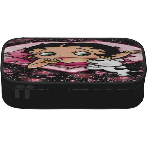 Betty Boop Trousse À Crayons Grande Capacité Avec Compartiments Pour Fournitures Scolaires Et De Bureau