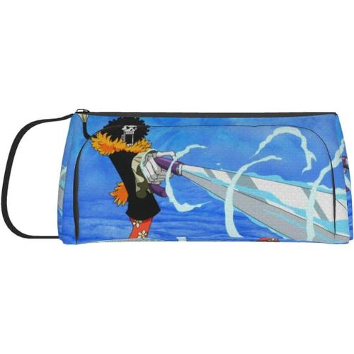 Brook Anime Sac À Stylo Portable À Double Bouche Pour Monnaie, Trousse De Maquillage Pour Les Écoles, Les Étudiants, Les Bureaux, Pochette À Stylo 8,46 X 4,3 Pouces