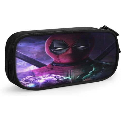 Deadpool Trousse À Crayons En Toile Durable Avec Compartiments Pour Adolescents Et Garçons