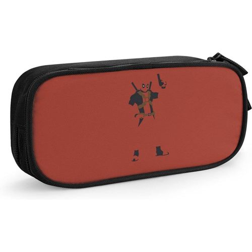 Deadpool Trousse À Crayons En Toile Durable Avec Compartiments Pour Adolescents Et Garçons