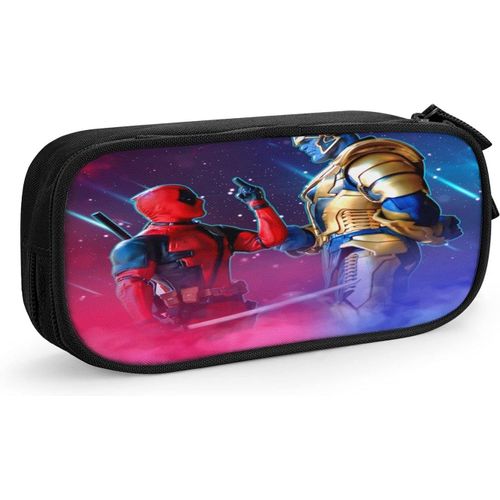 Deadpool Trousse À Crayons En Toile Durable Avec Compartiments Pour Adolescents Et Garçons