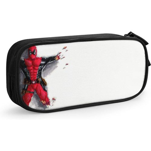 Deadpool Trousse À Crayons Double Couche Pour Étudiants Et Adolescents