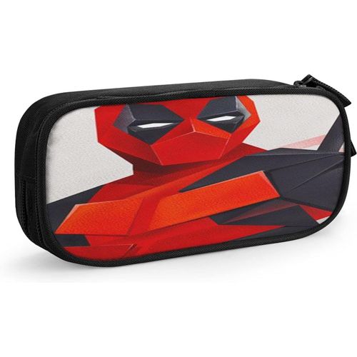 Deadpool Trousse À Crayons De Grande Capacité Avec Double Fermeture Éclair Et Compartiments Pour Filles, Garçons Et Adultes