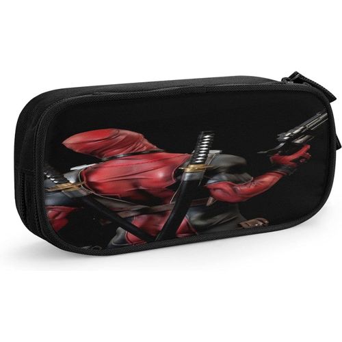 Deadpool Trousse À Crayons Avec Compartiments Double Face Et Coque Rigide Pour Enfants