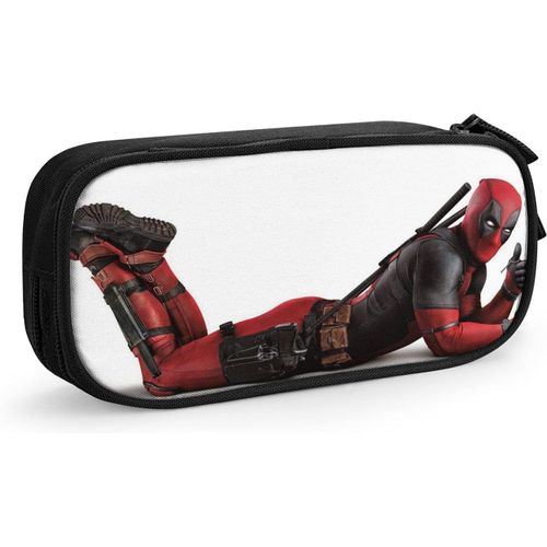 Deadpool Trousse À Crayons Avec Compartiments Double Face Et Coque Rigide Pour Enfants