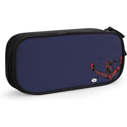 Deadpool Trousse Tube Rond Multicolore Convient Pour Les Enfants, Les Adolescents, L'école, Le Maquillage Ou Les Activités