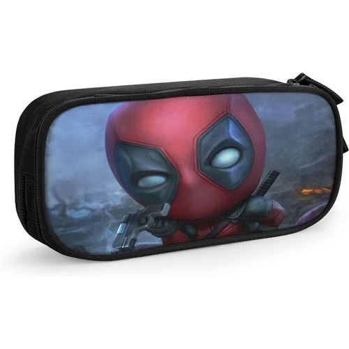Deadpool Trousse Tube Rond Multicolore Convient Pour Les Enfants, Les Adolescents, L'école, Le Maquillage Ou Les Activités